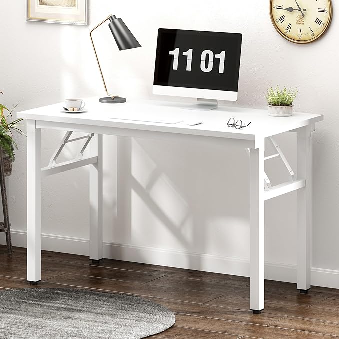 Need 39.4 inch Computer Desk for Small Space Small Folding Table Small Writing - Image 6