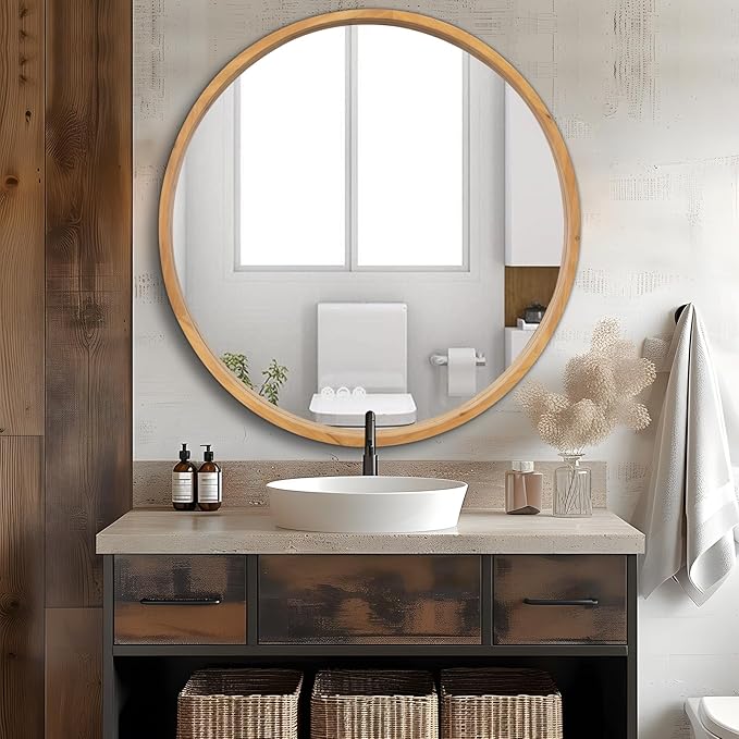 36" Bathroom Mirror, Round Wall Mirror - Image 5