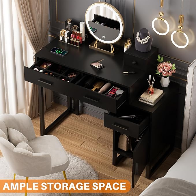 Vanity Desk with 4 Storage Drawers - Image 7