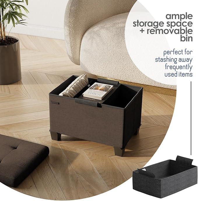 STORAGEBUD Storage Ottoman Cube - Image 3