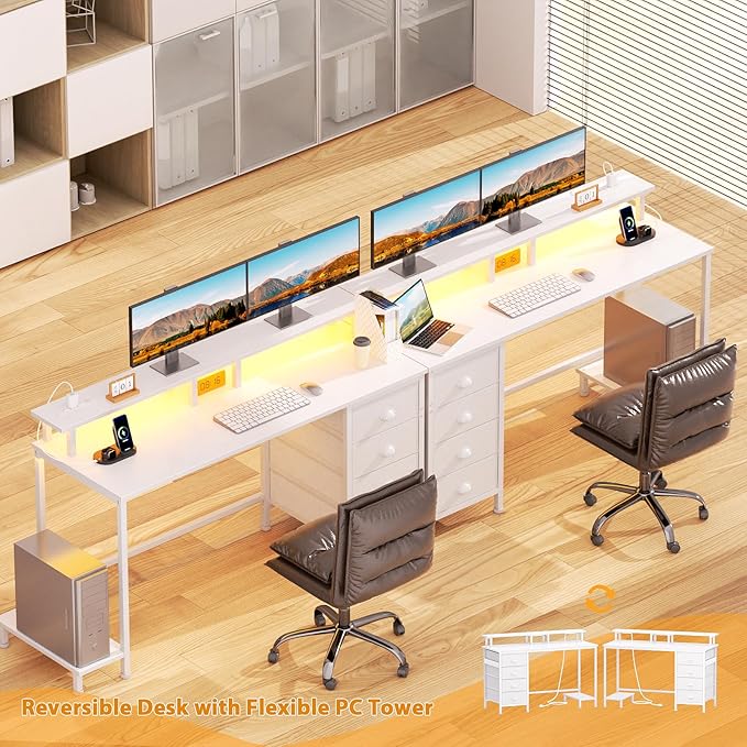 Furologee 55" White Computer Desk - Image 6