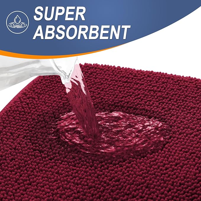 OLANLY Thick Memory Foam Bath Mat Rug 30x20, Extra Soft Absorbent Bathroom Rug - Image 3