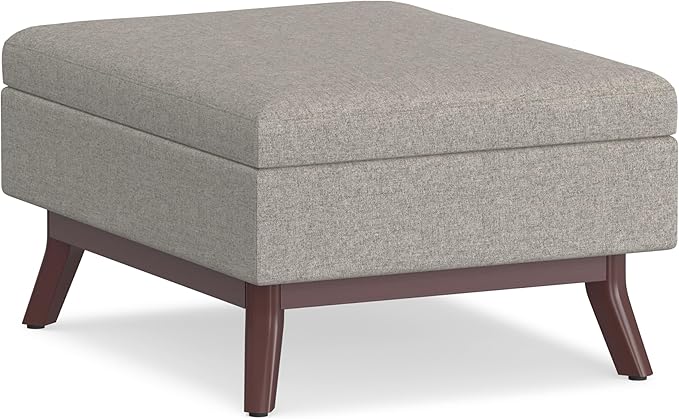 SIMPLIHOME Owen 34 inch Wide Mid Century Modern Rectangle Coffee Table Storage by SimpliHome