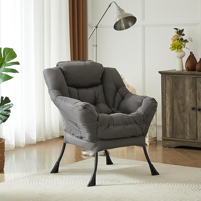 HollyHOME Large Fabric Lazy Chair - Image 2