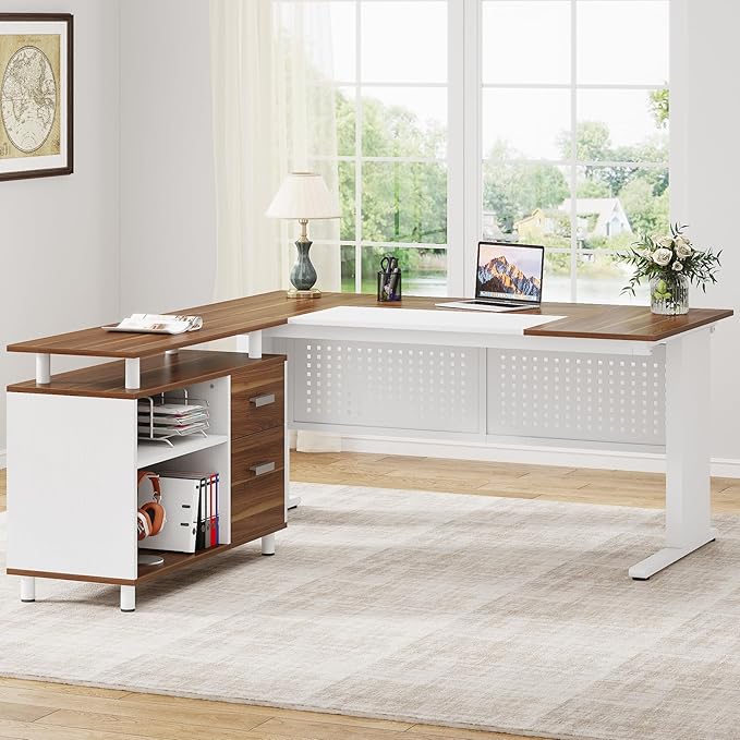 Tribesigns 63 Inch Executive Desk - Image 5