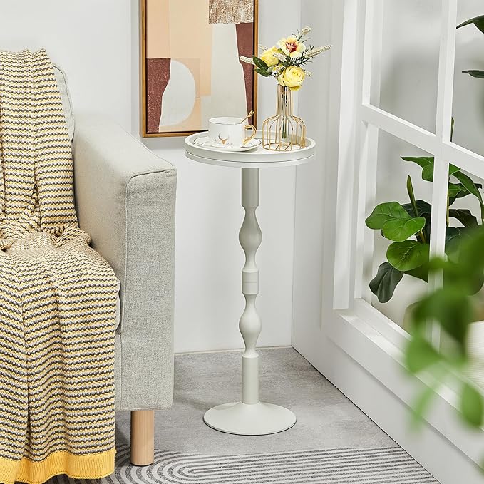 Small Round Drink Table, Pedestal Tables, Small Round Side Table - Image 5