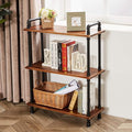 Industrial Bookshelf, 3 Tier Pipe Shelving, Industrial Pipe Shelf by ANYNICE
