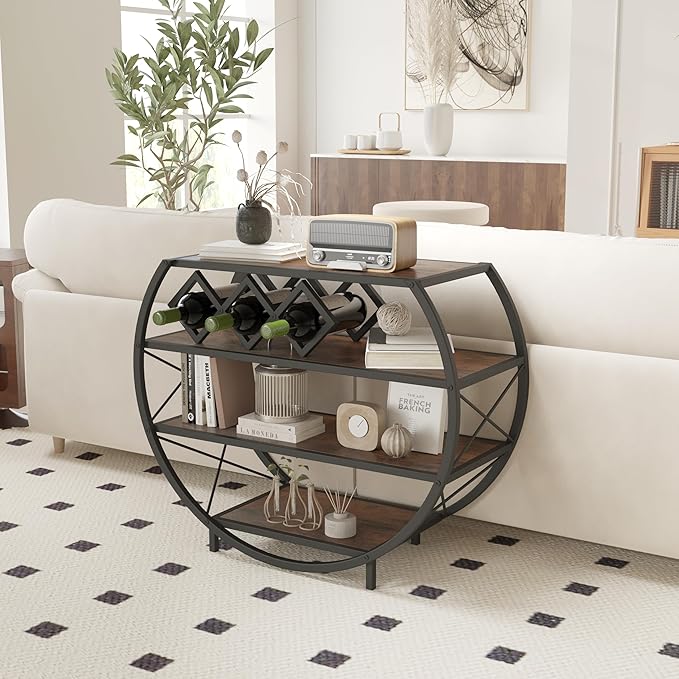 Demilune Console Table Industrial Entryway Table - Image 3
