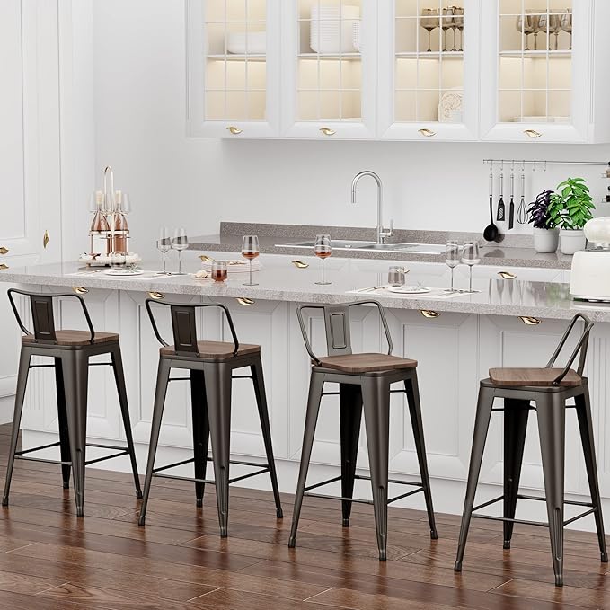 30 Inch Swivel Bar Stools Set of 4 - Image 9