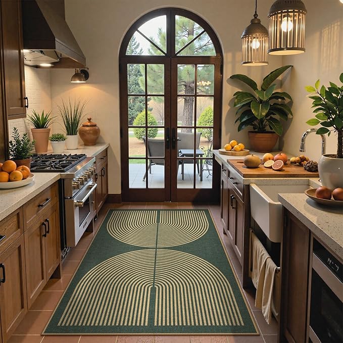 Lahome Modern Rainbow Easy Jute Entry Rug, 3x5 Washable Outdoor Patio Porch Rug - Image 7