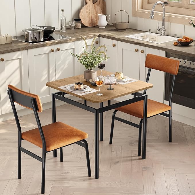 IDEALHOUSE 3 Piece Dining Room Table Set, Kitchen Table Set - Image 7