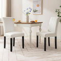 VECELO Upholstered Dining Chairs Set of 2, Modern Fabric and High Back & Solid by VECELO