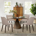 COLAMY Upholstered Dining Chairs Set of 4, Fabric Dining Room Kitchen Chairs by COLAMYINC
