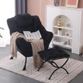 Lazy Chair with Ottoman, Modern Accent Chair Contemporary Lounge Leisure Sofa by SESHINELL