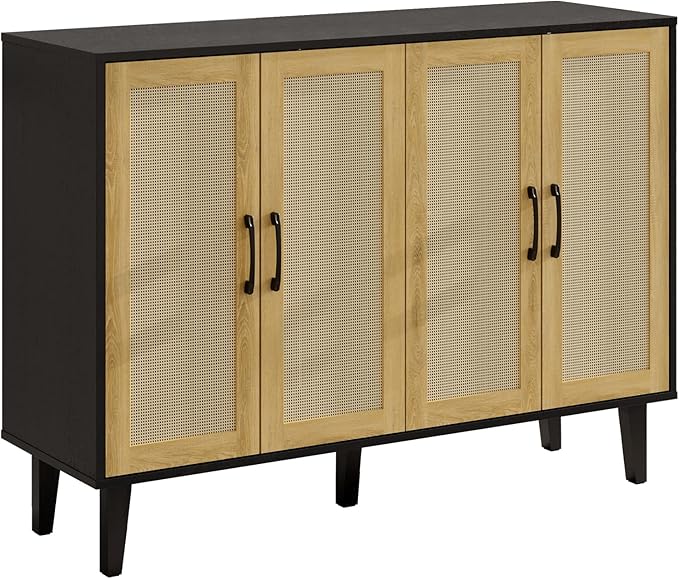 Storage Cabinet with Rattan Trim by Kopuity