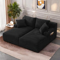 Oversized Sectional Double Chaise Lounge, Compressed Boneless Lounge Chaise by Outdoorchairs