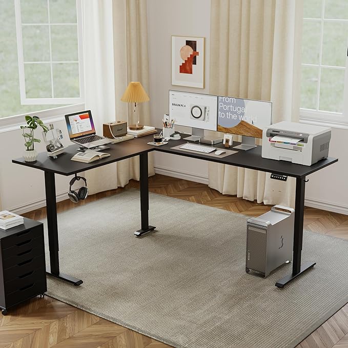 Agilestic L-Shaped Standing Desk Adjustable Height, Electric Corner Standing - Image 4