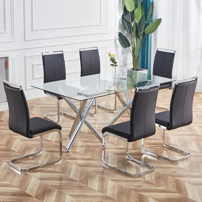 Dining Chairs Set, Kitchen Modern Metal Chairs - Image 3