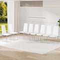 JT Modern Minimalist Dining Chair Fireproof Leather Sprayed Metal Pipe Diamond by JT