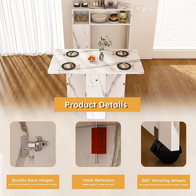 Ball & Cast Multifunctional Folding Dining Table - Image 8