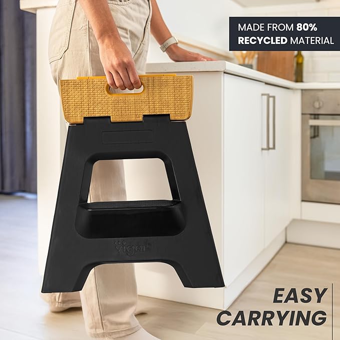 Vigar Compact Step Stool Foldable, 16-inch Two-Step Stools - Image 7