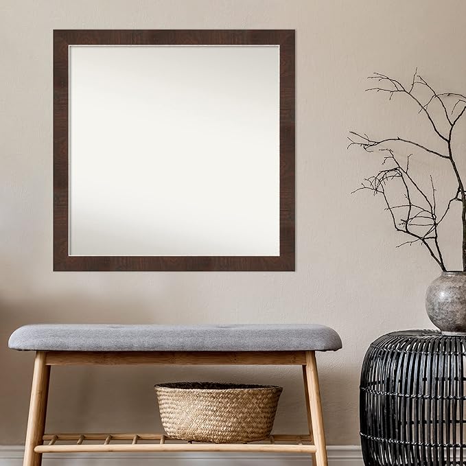 Amanti Art Brown Bathroom Mirror - Image 6