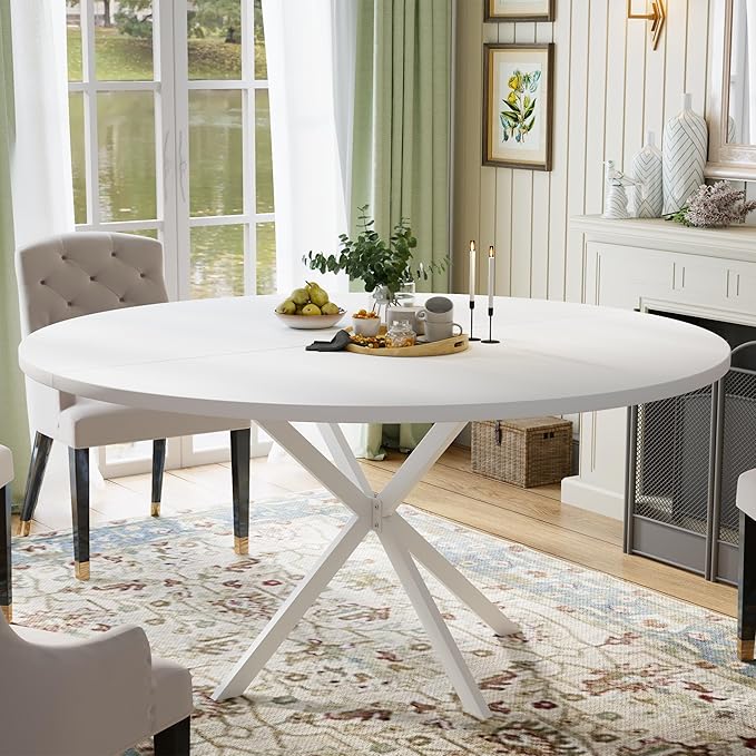 47.24" Round Dining Table for 4-6 Person, Modern Kitchen Table - Image 6