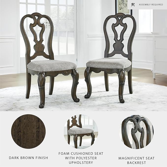 Signature Design by Ashley Maylee Classic Upholstered Armless Dining Chair - Image 4