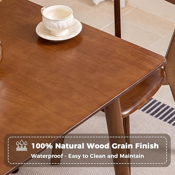 DELAVIN 29.5" Solid Wood Dining Table, Modern Small Dining Table, Square - Image 6