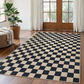 Lahome Checkered Easy Jute Outdoor Rug, 5x7 Farmhouse Rugs by Lahome
