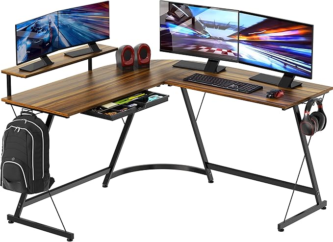 SHW 51 x 51 Inches Vista L-Shaped Desk by SHW