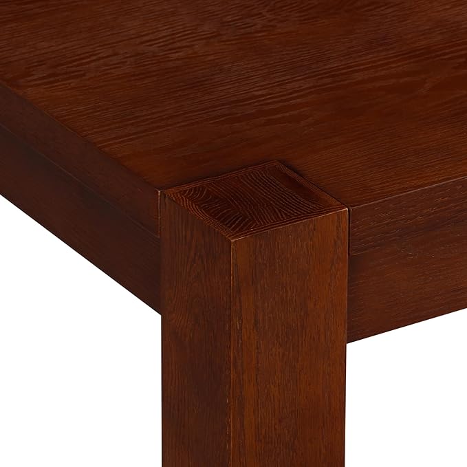NTC Block 71 Inch Modern Farmhouse Dining Table, Rectangular Dinner Table - Image 5