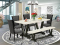 East West Furniture V626VE650-6 6 Piece Kitchen Table Set Contains a Rectangle by EastWestFurniture