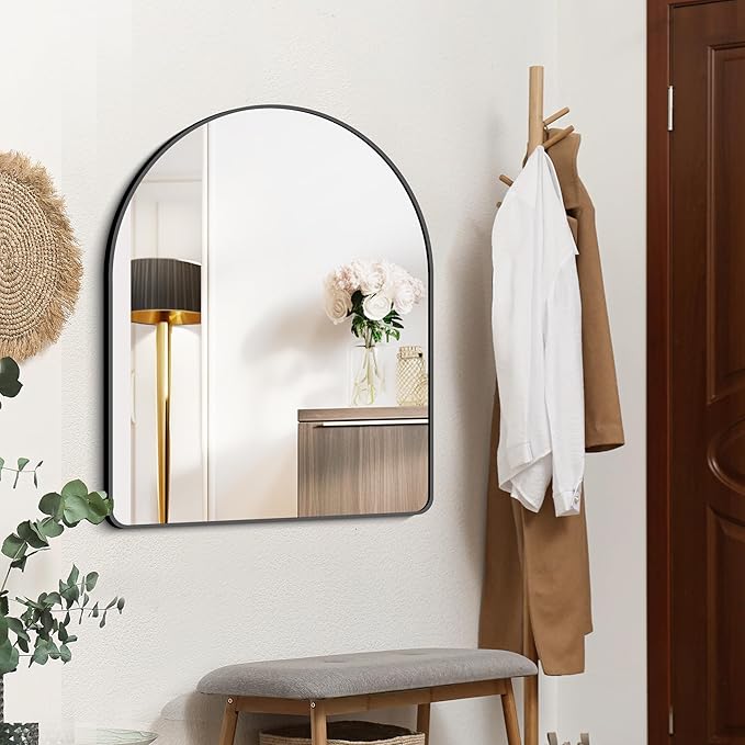 FORBATH Arched Bathroom Mirror 30x36 Inch, Bathroom Mirror Wall Mounted Modern - Image 6