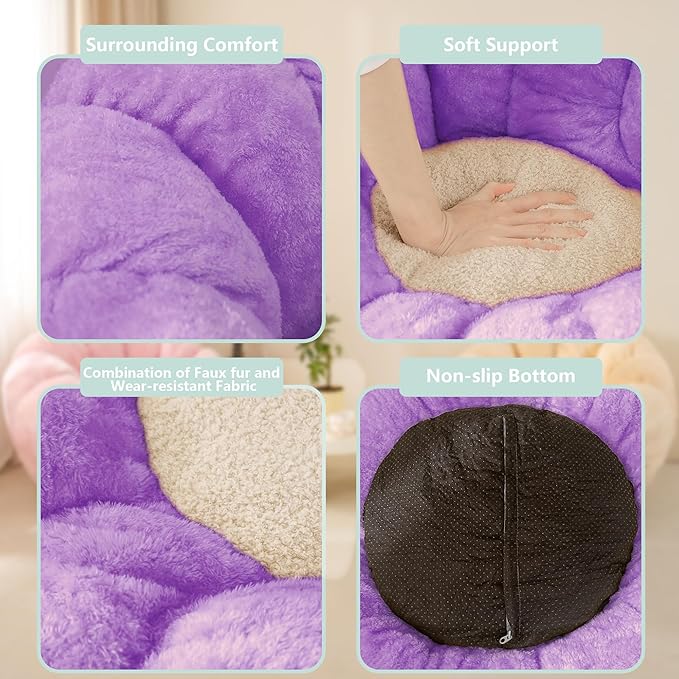 Pumpkin Bean Bag Sofa Chair for Adult, Beanbag Couch - Image 4