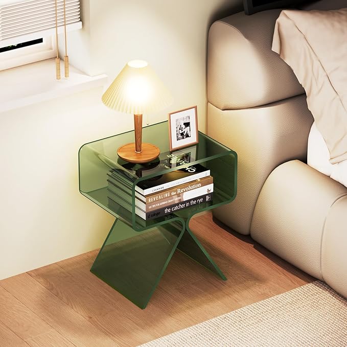 Acrylic Nightstand Side Table Modern Design Clear Home Decor Display End Table - Image 4