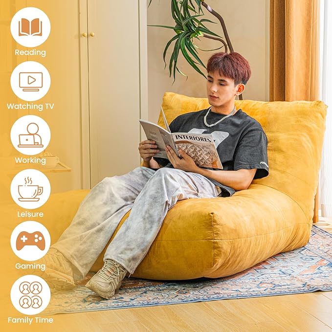 Bean Bag Chair Lazy Bean Bag Sofa, Floor Beanbag Chairs - Image 7