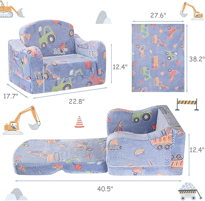 Comfy Toddler Chair and Couch for Kids - Image 2
