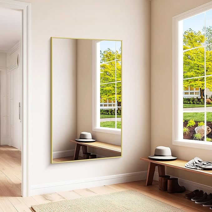 KOCUUY Large Gold Bathroom Mirror, 60x36 inch Rectangular Mirror - Image 5