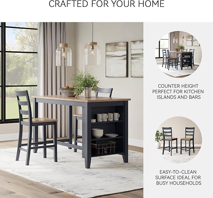 Signature Design by Ashley Gesthaven Solid Wood Frame Counter Height Barstool - Image 5