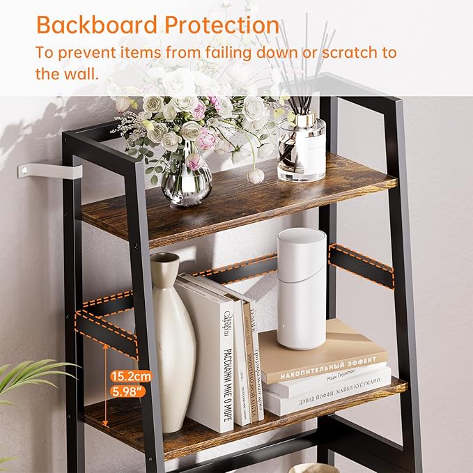 HITNET Ladder Shelf, 4 Tier Bookshelf - Image 6