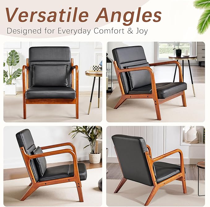 VECELO Mid-Century Modern Accent Chair - Image 7