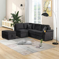 Ball & Cast 84" Convertible Sectional Sofa Bed, L-Shaped Sleeper Couch by BallCast