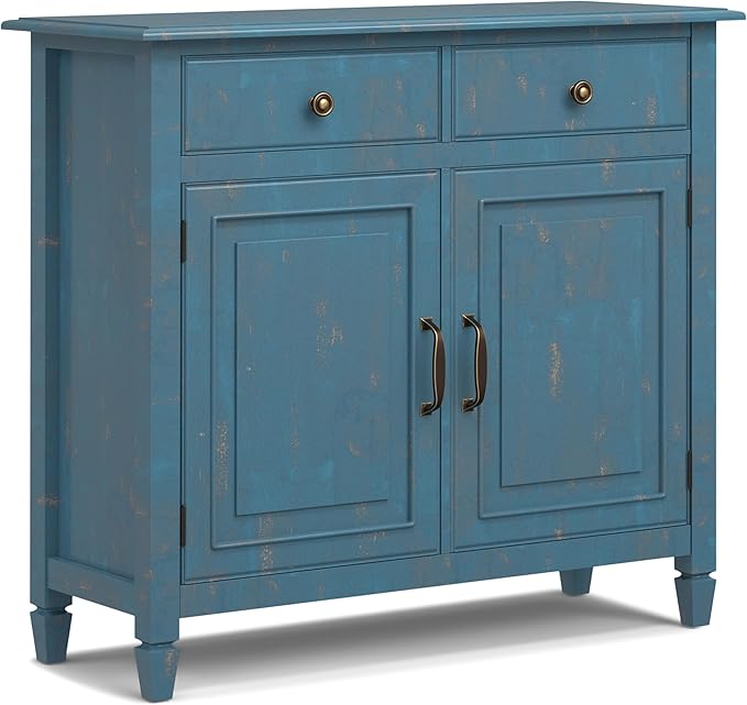 SIMPLIHOME Connaught 40-inch Wide Solid Wood Storage Cabinet in Distressed by SimpliHome
