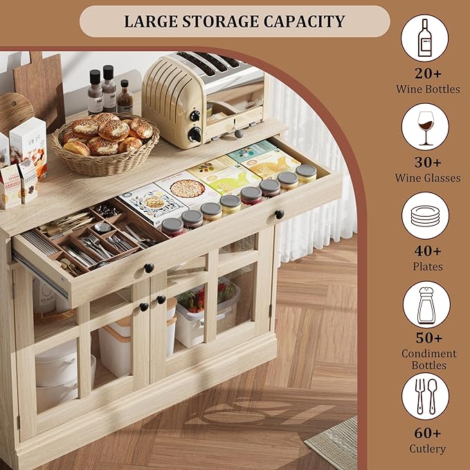 GarveeHome 35.4" Sideboard Buffet Cabinets - Image 3