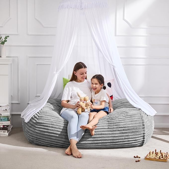 Hobestluk 4FT Bean Bag Chairs Adult Bean Bag - Image 3