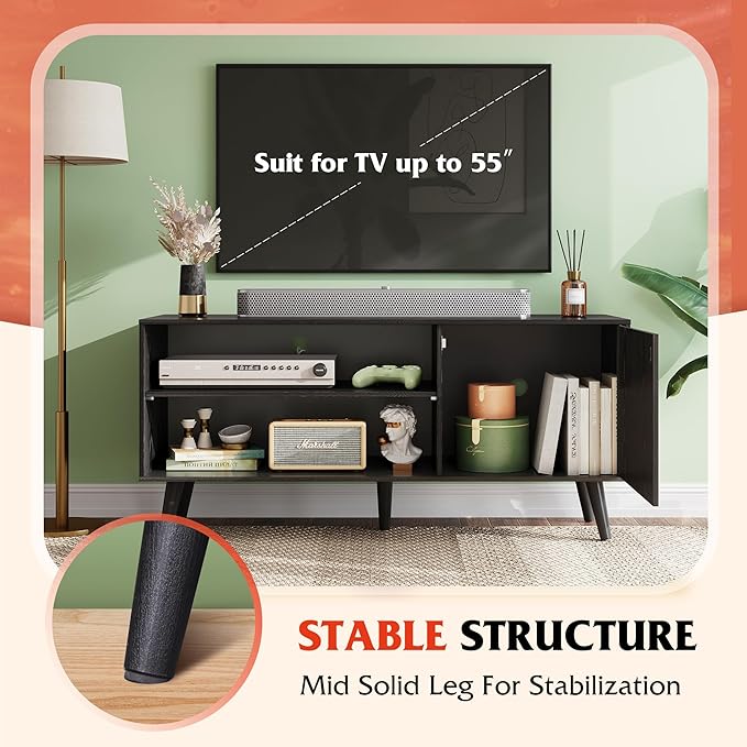 WLIVE TV Stand for 55 Inch TVs, Entertainment Center - Image 6