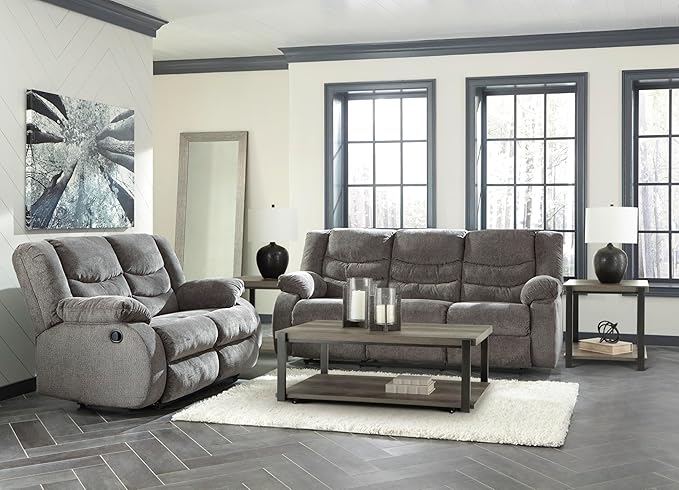 Signature Design by Ashley Tulen Modern Manual Pull Tab Reclining Sofa - Image 10