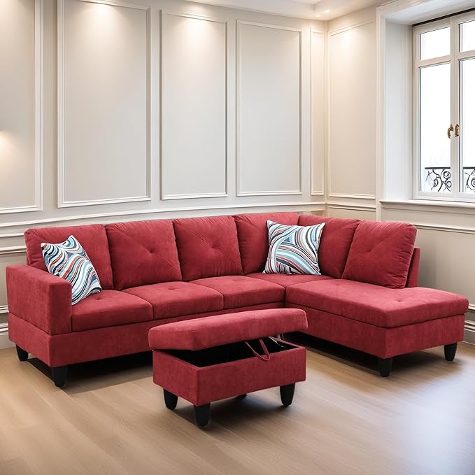 L Shaped Sectional Couch Sofa, Modern Couches - Image 6