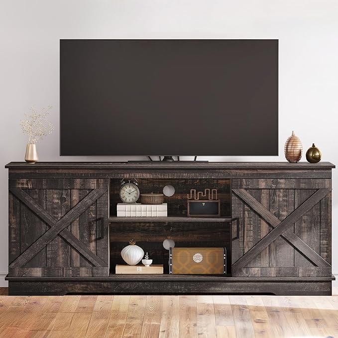 DWVO Farmhouse TV Stands for Living Room, Entertainment Center by DWVO
